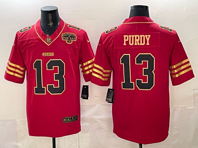 Men San Francisco 49ers #13 Purdy Red gold 2026 Nike Limited NFL Jersey style 115